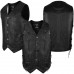 ARD Champs™ Black Cowhide Leather Classic Motorcycle Side Laces Biker/Club Vest